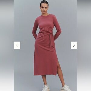 Daily Practice Tie Breaker Long-Sleeve Midi Dress